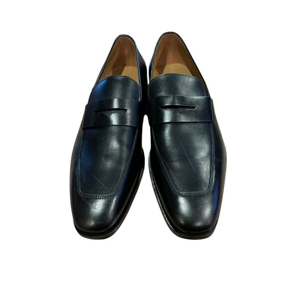 Boss Men\'s Derrek Apron Toe Penny Loafers Size 10 Black Slip On Made in Italy main image 10